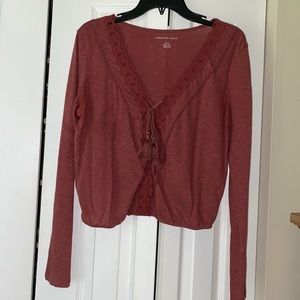 AE rust blouse